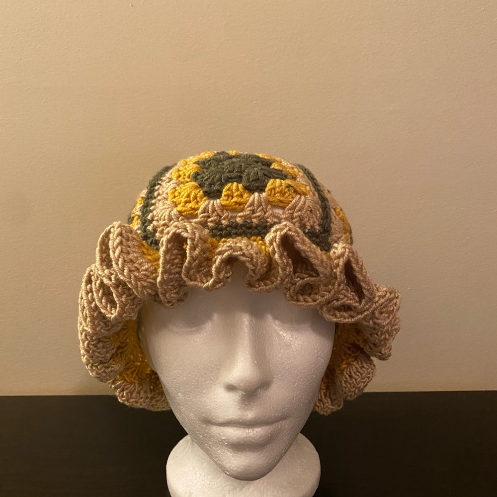 Handmade Crochet Ruffle Hat